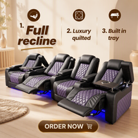 Vente en gros siège home cinéma canapé inclinable électrique multifonction salle de cinéma chaise avec plateau et repose-pieds