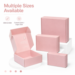 Pink Rigid Cosmetic <b>Box</b> Rectangle Shape High-End Paperboard UV Logo Offset Printing Custom Order Accepted - Product Image 2