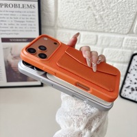 Casing HP iPhone 18 17 16 15 14 13 12 Pro Max Anti-Shock Matte Anti-Slip PU dengan Slot Kartu Fungsi Dompet