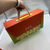 Boîtes rigides en carton ondulé personnalisées avec logo imprimé pour emballage cadeau, finition mate, avec poignée