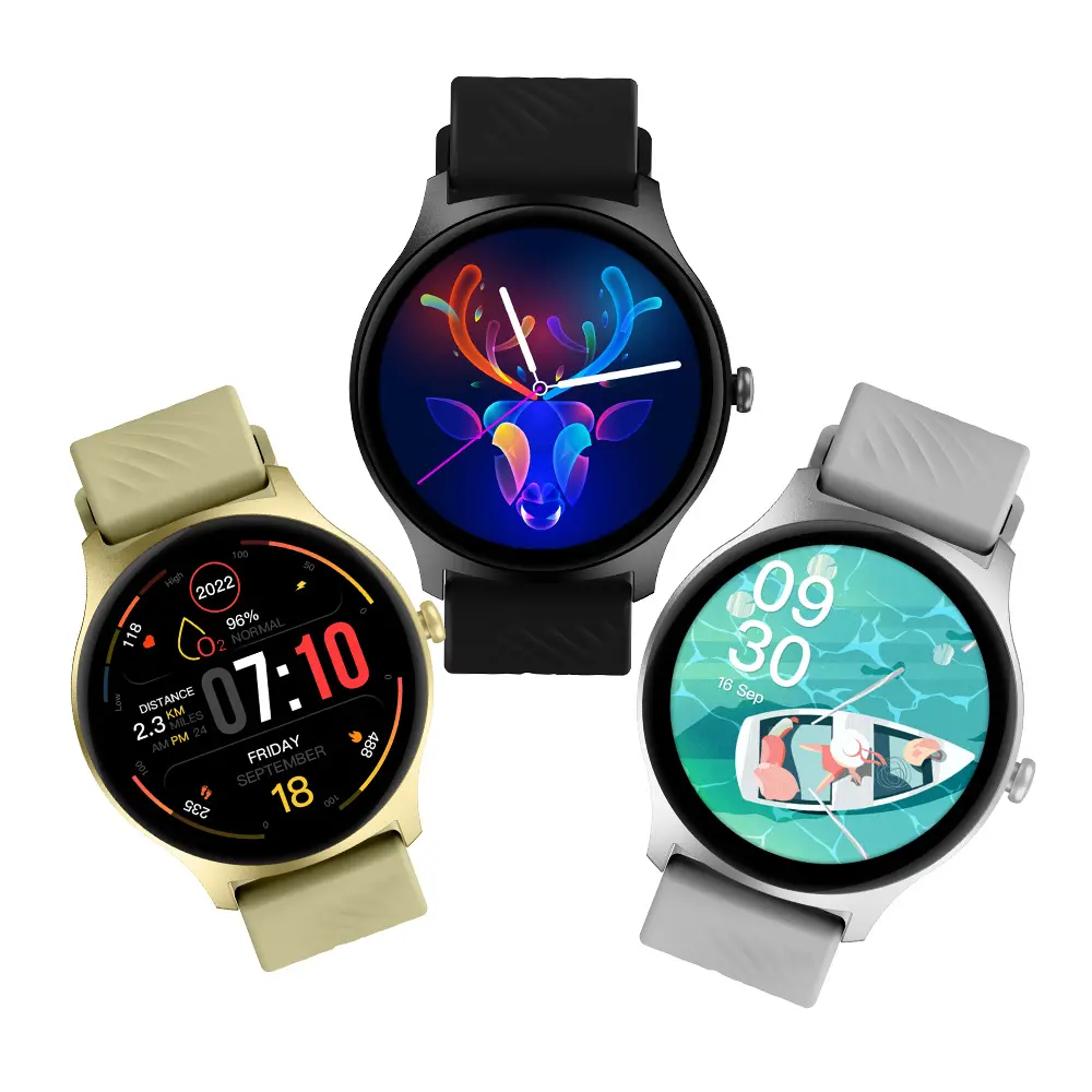 ZL75B 1.43 inch round AMOLED screen smartwatch 100 sports modes AI voice assistant BT call phone smart watch ZL75B