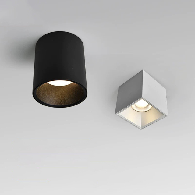 IP65 Aluminum Warm White Square Housing 18W 24W Surface Mounted LED Downlight for Indoor Shower Room