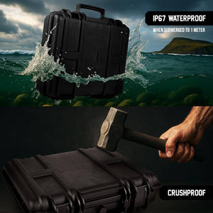 Étui de transport rigide en EVA personnalisé avec logo, étui de rangement pour armes à feu, étui de voyage classique de luxe, étui de transport en EVA rigide avec fermeture éclair - Product Image 4