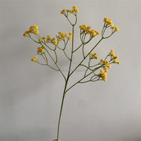 E-1044 Bunga Kuning Artificial Laris Manis, Babysbreath Artificial Real Touch, Buket Gypsophila Kuning untuk Pernikahan