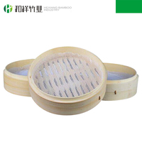 Panier vapeur en bambou sur mesure (6, 8, 10, 12 pouces) – Vente en gros – Panier vapeur traditionnel chinois à 2 niveaux pour cuisine asiatique