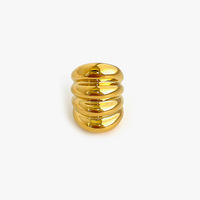 Nouveau Acier Inoxydable Quatre Cercle Anneaux Arc Haute Texture Minimaliste Mode Déclaration Femmes Anneau
