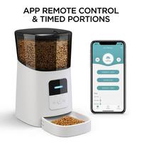 Distributeur automatique intelligent 5G WiFi portable en plastique étanche pour animaux de compagnie avec mise à jour OTA et contrôle programmable des portions via l'application