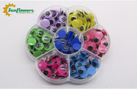 12mm Neon-Colored Wiggly Eyes Kit d'artisanat de bricolage dos auto-adhésifs pour enfants pâte jouets boîte ensemble pour la créativité