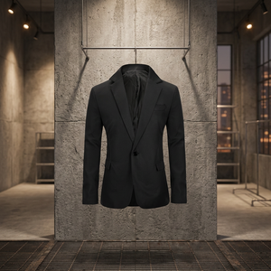 Blazer en tricot décontracté pour homme Allthemen, coupe ajustée, 100% coton, anti-rétrécissement, couleur unie, Bangladesh, tailles S/M/L - Product Image 4