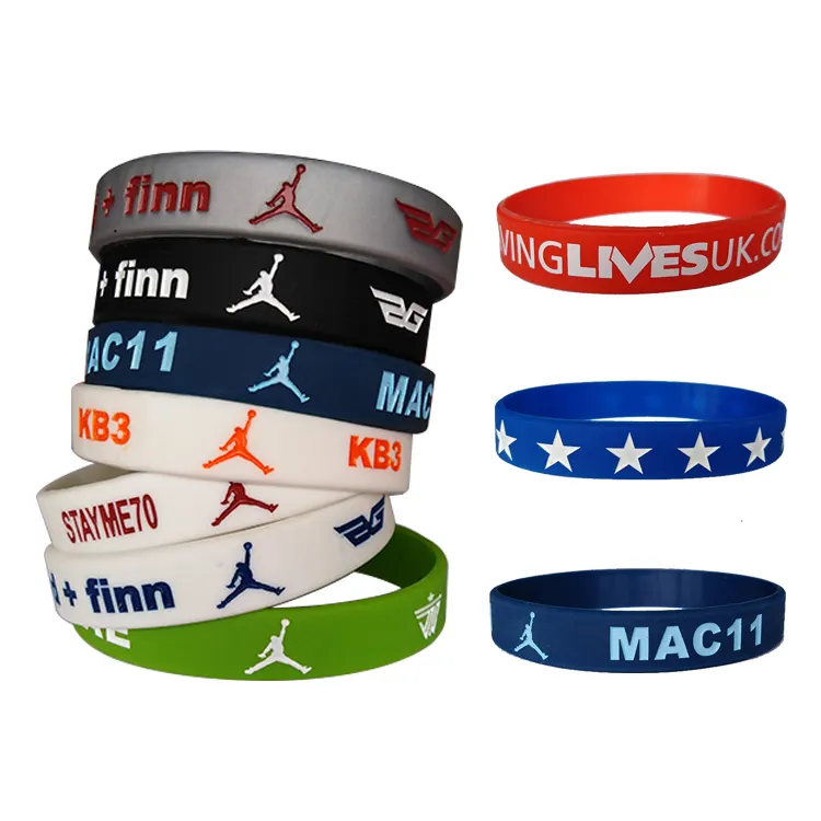 Hot Sale Custom Basketball Team Wrist Strap Typographically Engraved Silicone Bracelet/Wristband Festival Celebrates Promotional