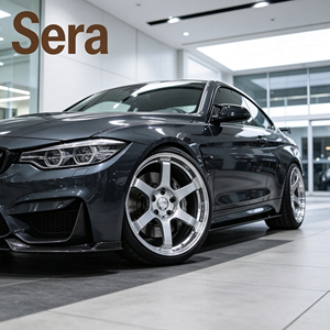 Rines Forjados de 5 Radios Sera OEM ODM, Aleación 6061-T6 Plateada, <span class=keywords><strong>para</strong></span> Autos Deportivos y de Carreras - Product Image 2
