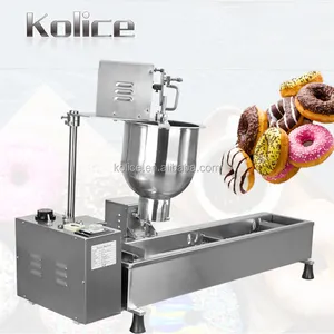 3 1 donut maker Suppliers-Kostenloser Versand Kommerzielle automatische Tisch-Donut-Hersteller/Donut-Herstellungs maschine mit breitem Öltank 3 Sätze freie Form