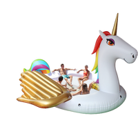 Île flottante géante personnalisée licorne pour fête, piscine, lac, rivière, pour 6 personnes, à vendre – Nouveauté très demandée