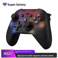 Pengontrol Game NS21 Wireless Glare RGB Lighting Mendukung IOS Android PC dengan Tombol yang Dapat Diprogram