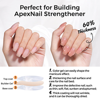 OEM 15ml Gel UV LED Soak-Off sans HEMA ni TPO, non toxique, végétalien, pour extension et renforcement des ongles, rose nude, en flacon