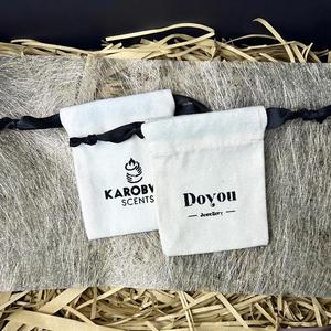 New Arrival Organic Cotton Canvas <b>Pouch</b> Bag with Screen Printing Custom Logo <b>Drawstring</b> Closure for Craft Gifts - Product Image 2