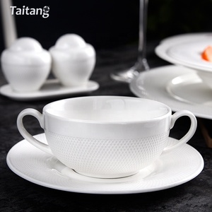 Juego <span class=keywords><strong>de</strong></span> vajilla <span class=keywords><strong>de</strong></span> <span class=keywords><strong>porcelana</strong></span> <span class=keywords><strong>de</strong></span> cerámica <span class=keywords><strong>de</strong></span> lujo china, platos personalizados con textura <span class=keywords><strong>de</strong></span> rejilla blanca - Product Image 2