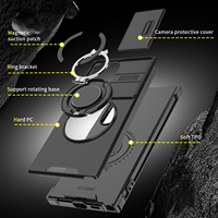 Funda Protectora Resistente a Impactos para Teléfono con Lente de Cámara Deslizante para Samsung S26 Ultra S25 S24 S23 A07 A06 A16 A36 A55 con Anillo de Soporte