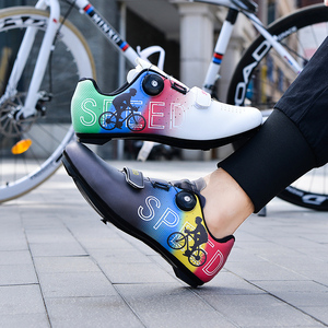 Chaussures plates <span class=keywords><strong>de</strong></span> cyclisme vélo <span class=keywords><strong>de</strong></span> <span class=keywords><strong>route</strong></span> VTT Clipless chaussures <span class=keywords><strong>de</strong></span> cyclisme chaussures <span class=keywords><strong>de</strong></span> vélo bouton hommes femmes bas sans lacet - Product Image 5