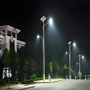 बाहरी परिदृश्य प्रकाश के लिए कच्चा लोहा उद्यान लैंप पोस्ट-सजावटी सौर प्रकाश पोल - Product Image 2