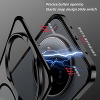 Coque de protection magnétique élastique en métal pour Xiaomi 17 Ultra / Pro Max / Pro / Max / 17, avec dos transparent givré en PC