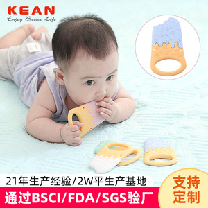 ยางกัดซิลิโคนรูปไอศกรีมสำหรับเด็กอายุ 0-24 เดือน ปลอดสาร BPA ของเล่นเคี้ยวเนื้อนุ่มลายผลไม้ - Product Image 2
