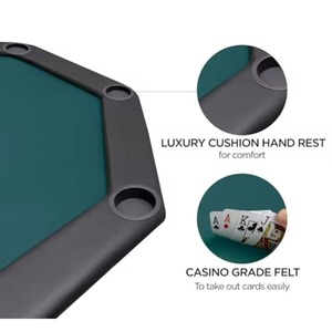 High Quality Cheap Poker <b>Table</b> Octagonal Customized New Style Lattice Strong Folding <b>Leg</b> Gambling Poker <b>Table</b> for Casino - Product Image 5
