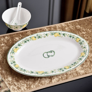 D Home Light Luxury Exquisite Bone China 36-Piece Complete Tableware Set Bowl Plate Pastoral Minimalist <b>Style</b> Household Hotel - Product Image 3