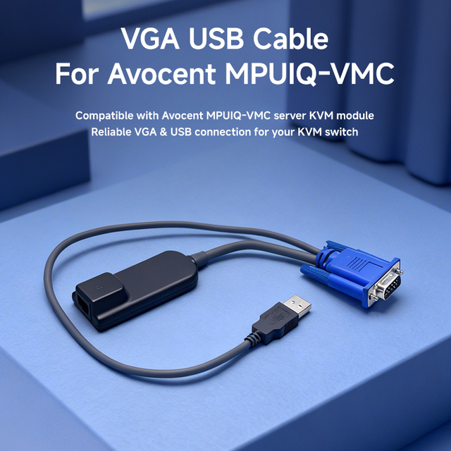 Avocent MPUIQ-VMC Compatible VGA USB KVM Cable Adapter for Server KVM Switch