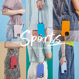 Universal Dienstprogramm Stil Silikonkette Seil Halskette Lanyard Crossbody Handyhülle für iPhone 14 - Product Image 2