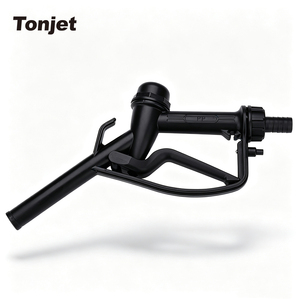 Pistola manuale in plastica per erogazione di prodotti chimici con ugello per carburante, ingresso BSP da 3/4 di pollice, uscita da 25 mm, regolatore di flusso a grilletto per acidi - Product Image 1