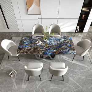 Sample Design Marble Table Dining Room Furniture Dining Table Chair Set Luxury With Modern Design