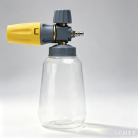 Canon à mousse de neige avec bouteille transparente, pistolet à mousse haute pression pour lavage de voiture, lance à mousse couleur personnalisée pour nettoyeur haute pression