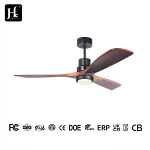 Ventilateur de plafond LED moderne vintage avec télécommande, éclairage intérieur à intensité variable, lustre décoratif en bois, design assorti aux couleurs - Product Image 4