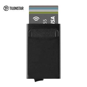 TILONSTAR TVC113 Cartera RFID delgada para hombre Tarjetero Bolsillo de aluminio Pop Up Estuche para tarjetas de crédito Tarjetero - Product Image 3