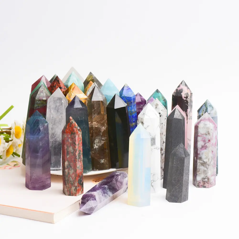 Wholesale Small Crystal Points Natural Healing Amethyst Rose Quartz Crystal Tower Points