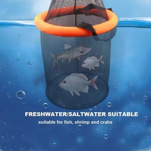 <span class=keywords><strong>Panier</strong></span> de pêche circulaire flottant, filet de pêche pliable en tissu maillé, portable, pour la protection des poissons en rivière et en mer - Product Image 6