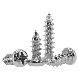 Tornillos Autorroscantes de Cabeza Plana Jinhongying, M1.7, M2, M2.3, M3, Acero al Carbono Niquelado, Cabeza Phillips, para Uso en Construcción - Product Image 4