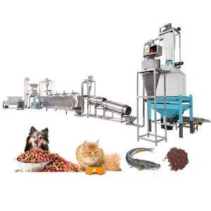 Máquina industrial de grande capacidade para fazer ração para peixes, ração para cães e gatos, ração para animais de estimação, máquina de pellets