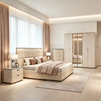 Ensemble de meubles de chambre à coucher, taille Queen et King, 5 pièces, style européen personnalisé, armoire en bois de luxe pour hôtel, meubles de chambre à coucher modernes