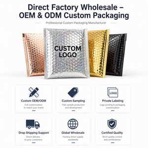 Sobres de Burbuja de Lujo con Logotipo Personalizado para Joyería, Sobres Acolchados de Papel Metálico Impermeables, Bolsas de Envío Pequeñas al por Mayor - Product Image 2