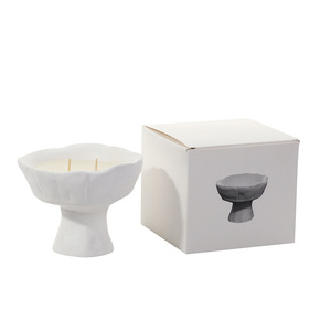 Candela Aromaterapica Artigianale Senza Fumo in Cera di Soia a Forma di Tazza su Piedistallo in Gesso Profumata Regalo per la Casa all'Ingrosso - Product Image 5