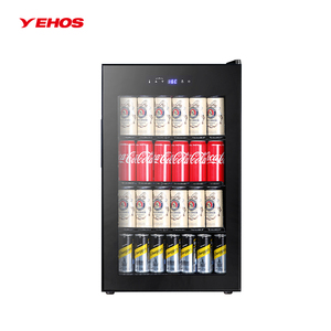 130 canettes YH-24 bière refroidisseur compresseur étagères en métal 3-18 degrés Celsius bière réfrigérateur 2 couches porte en verre trempé - Product Image 2