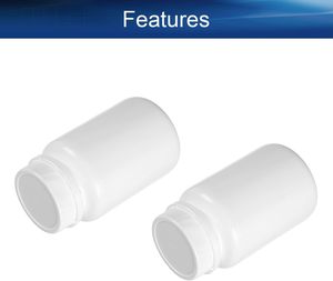 ขวดพลาสติก HDPE สีขาว ขนาด 250 ซีซี ปากกว้าง ทรงกลม เกรดสำหรับยา คอขวด 44-400 พร้อมฝาเกลียว - Product Image 3