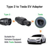 Adaptor Pengisi Daya EV AOTAI Tipe 2 ke Konverter NACS 32A 230V IP54 untuk Stasiun Pengisian Tesla Kompatibel dengan Model Y/S/3