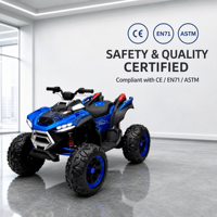 Quad électrique tout-terrain puissant à 4 roues pour enfants avec siège en cuir et suspension, voiture jouet, source directe usine