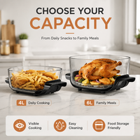 Friteuse à air numérique électrique professionnelle double zone de cuisson pour une utilisation saine à la maison et en cuisine – Vente en gros