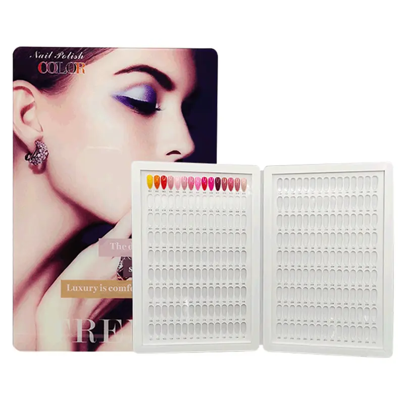 Wholesale Custom Fashion Acrylic Beauty Nail Color Chart Book For Display Nail Gel Polish Color