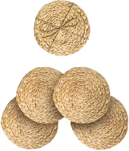 Round Woven Rattan Placemats Set Of 4