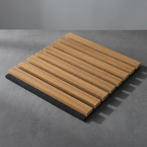 Panneaux muraux acoustiques modernes en lattes de bois avec support insonorisant pour la décoration intérieure, les bureaux, les studios et les maisons - Product Image 4